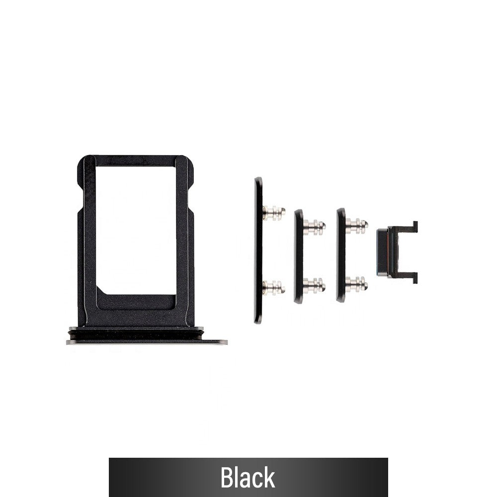 SIM Card Tray and Side Button for iPhone XR-Black SIM Card Tray and Side Button for iPhone XR-Black